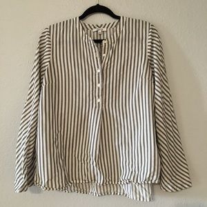 Madewell half button down blouse